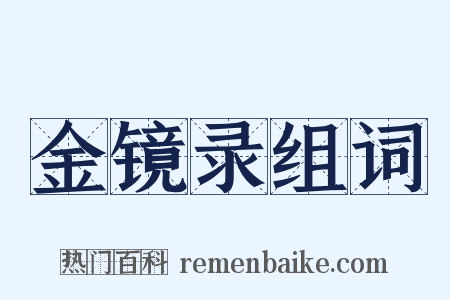 金镜录组词是什么意思的图片
